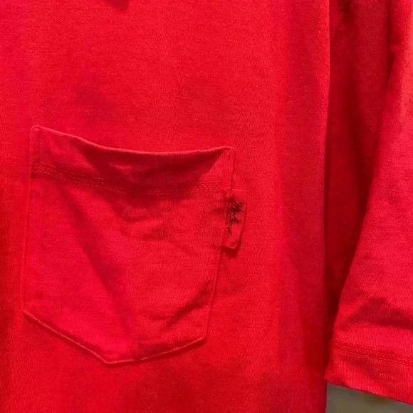 WOOLRICH SCARLET RED HEAVY DUTY COTTON POLO - Picture 3 of 5